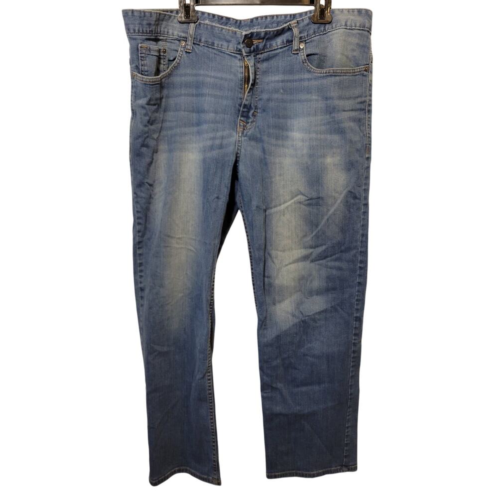 Calvin Klein Distressed Light Blue Denim Jeans Straight Leg Men's 38 x 30